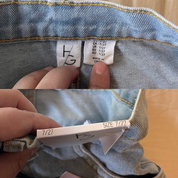 NWT Happily Grey Button Front Denim Midi Skirt - Picture 7 of 12